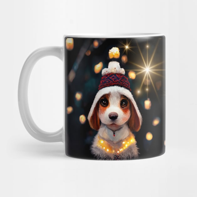 Christmas beagle - xmas dog, cute dog, perfect for kids by Design-by-Evita